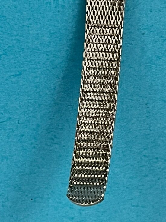 Vintage Stellaris Watch Women Silver Tone Oval Dial 17J  w mesh band manual main image 5